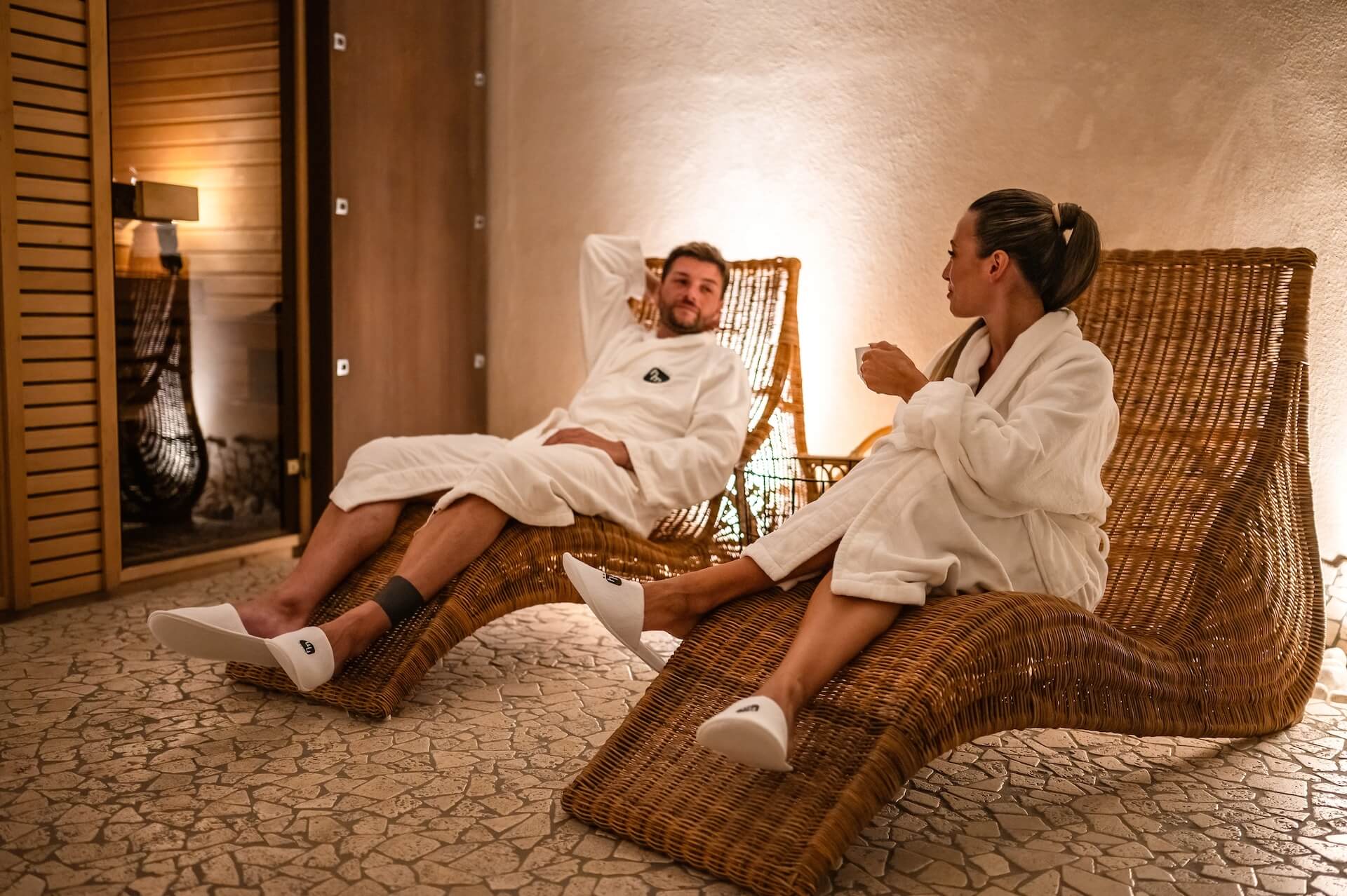 fidanzati in sauna