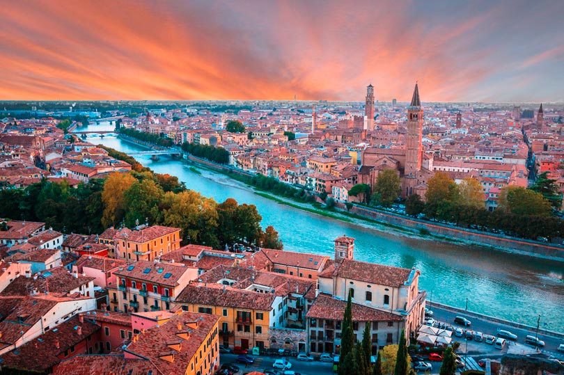 vista aere di verona